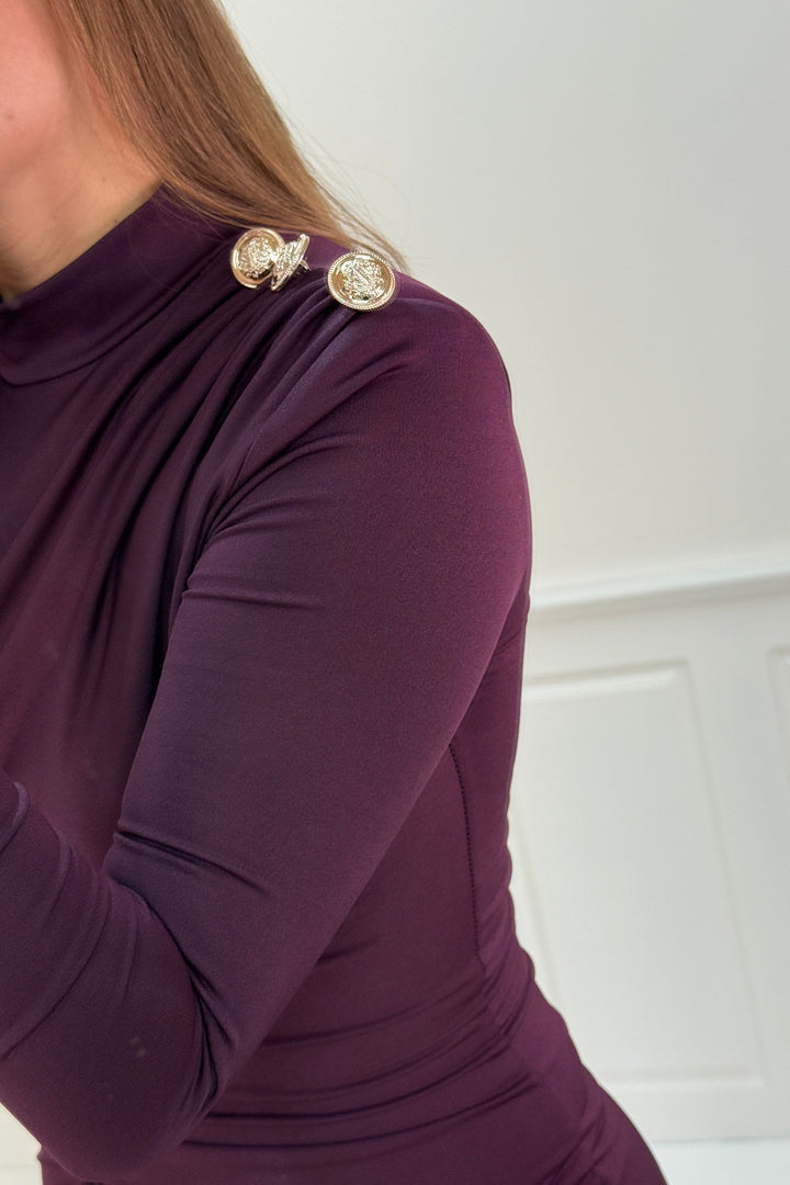 A-bee - Blanca Dress - Plum Kjoler