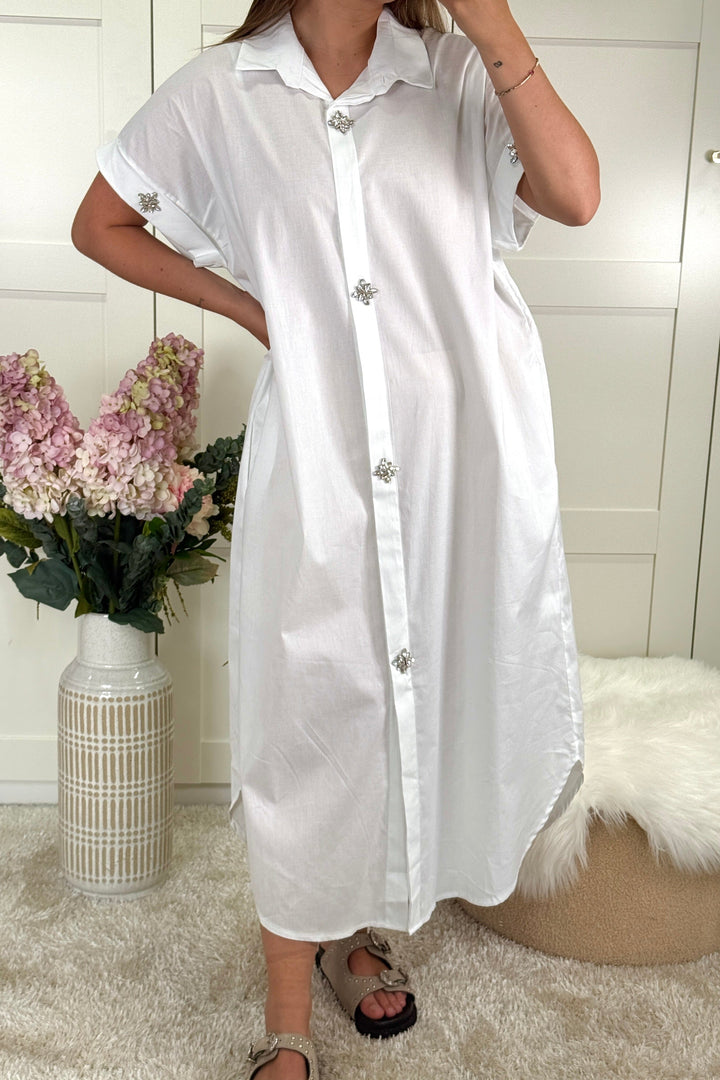 A-bee - Celina Kjole - White Kjoler