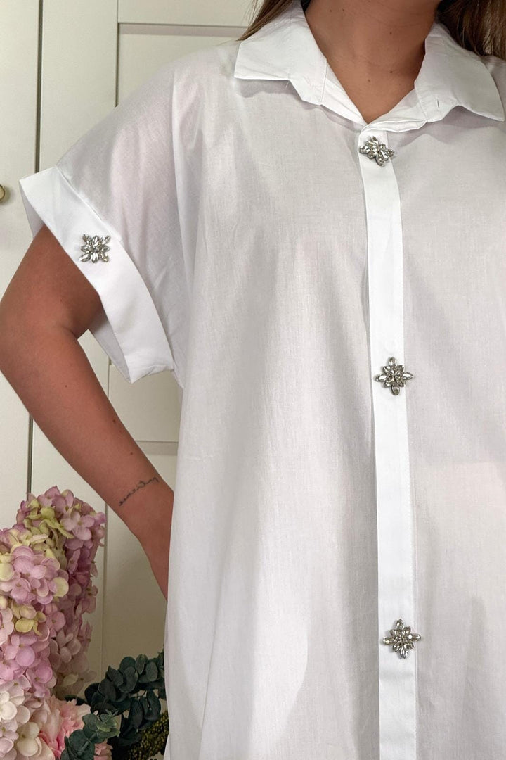 A-bee - Celina Kjole - White Kjoler