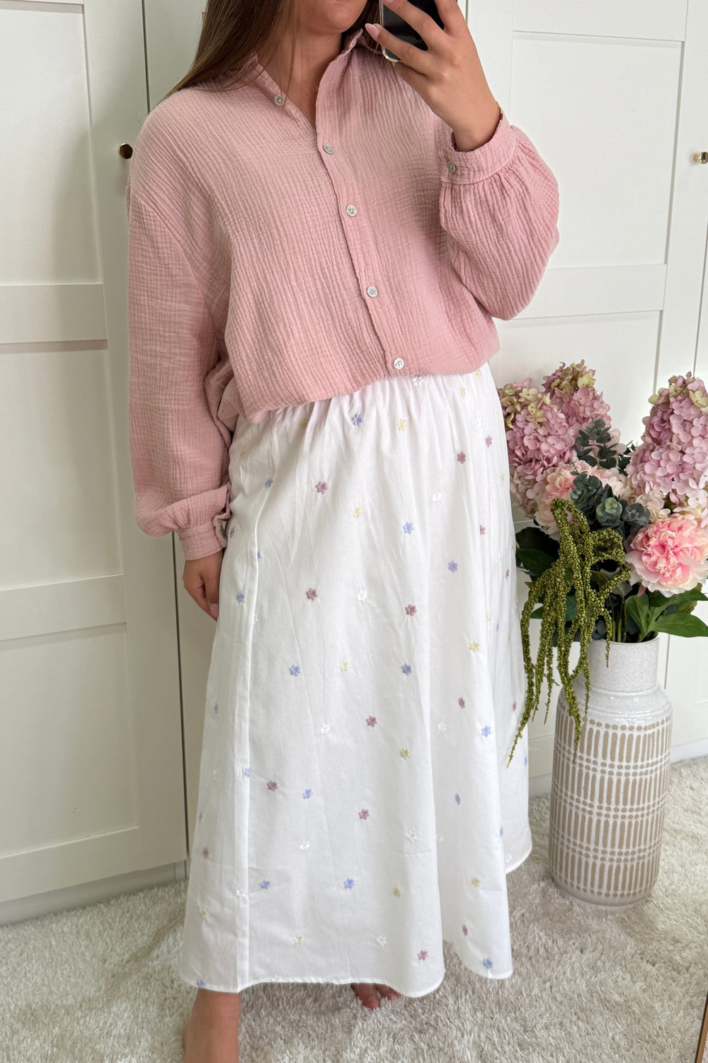 A-bee - Livia Nederdel - White Nederdele