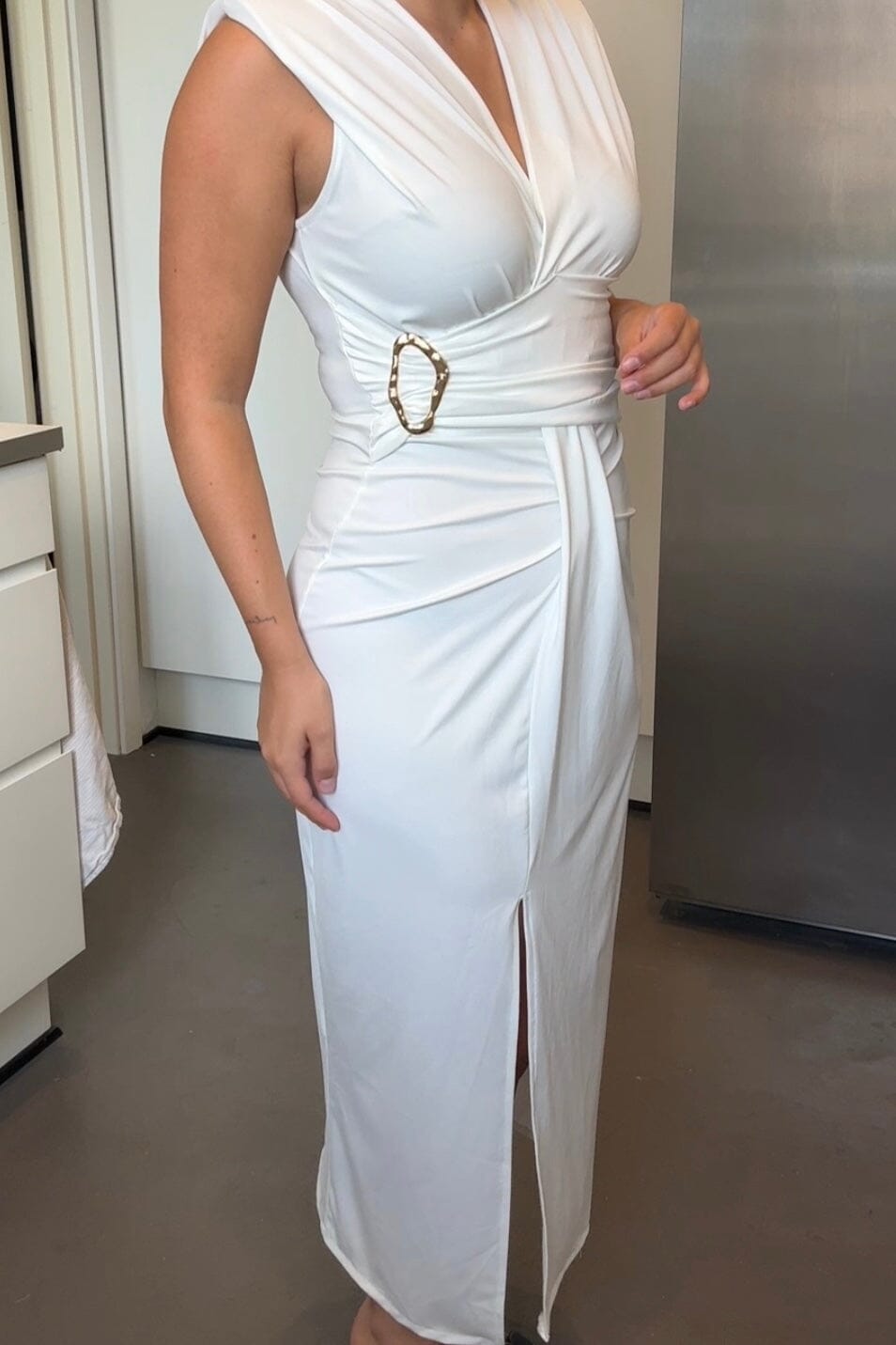 A-bee - Mirella Dress - White Kjoler