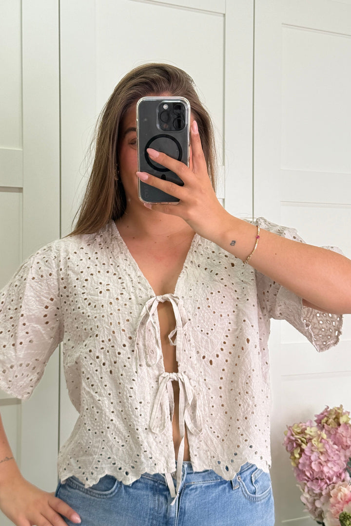 A-bee - Nicoline Bluse - Beige Bluser