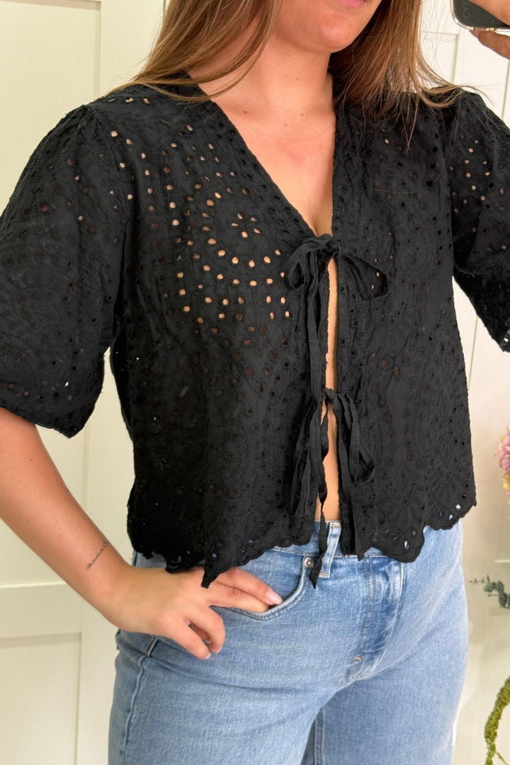 A-bee - Nicoline Bluse - Black Bluser