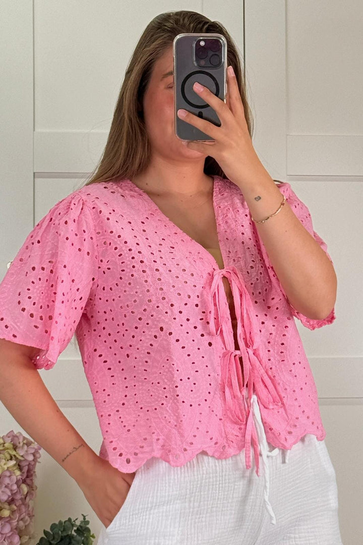 A-bee - Nicoline Bluse - Pink Bluser