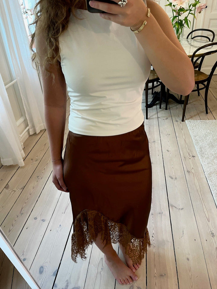 A-bee - Vittoria Skirt - Brown Nederdele