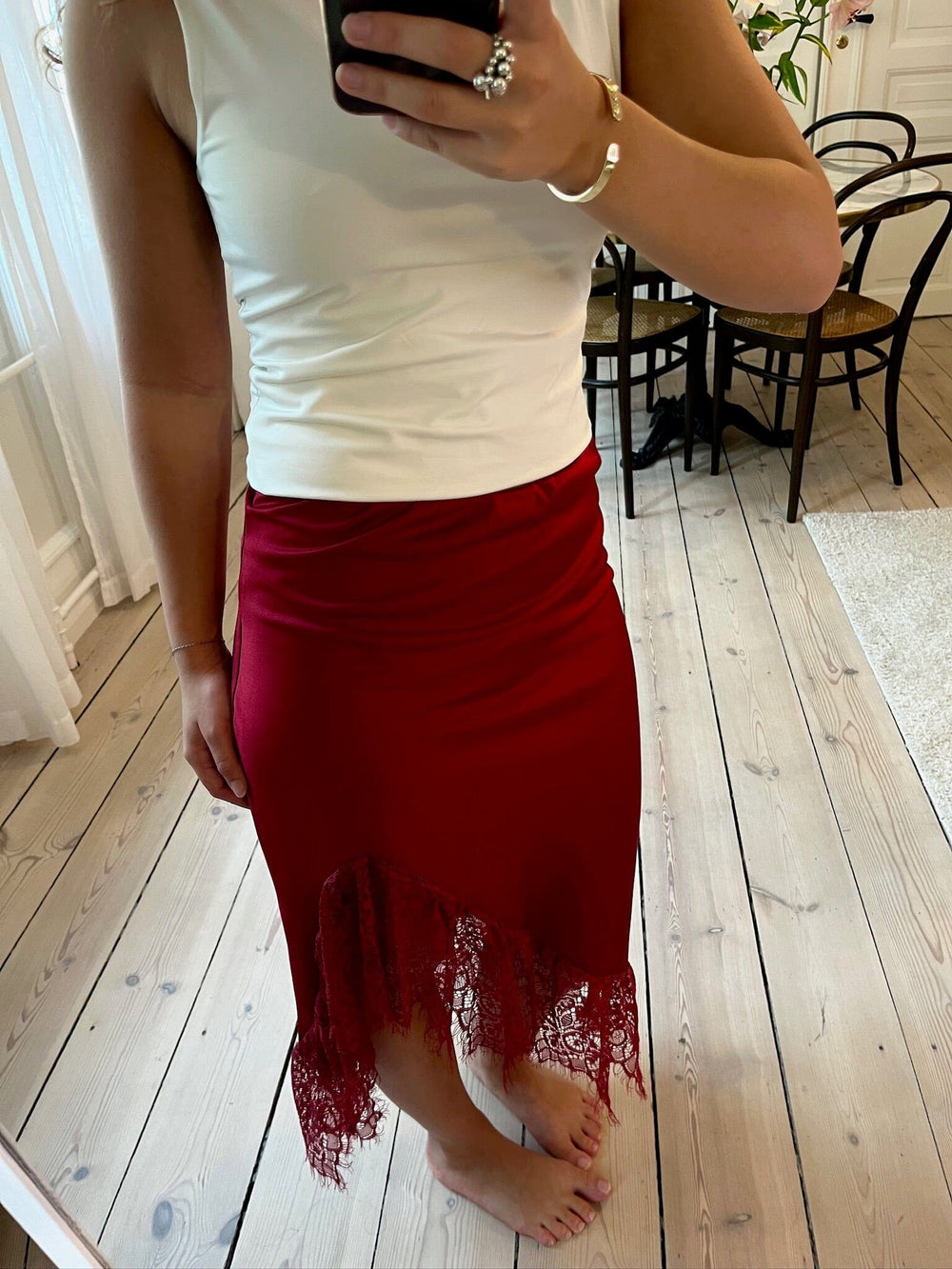 A-bee - Vittoria Skirt - Burgundy Nederdele
