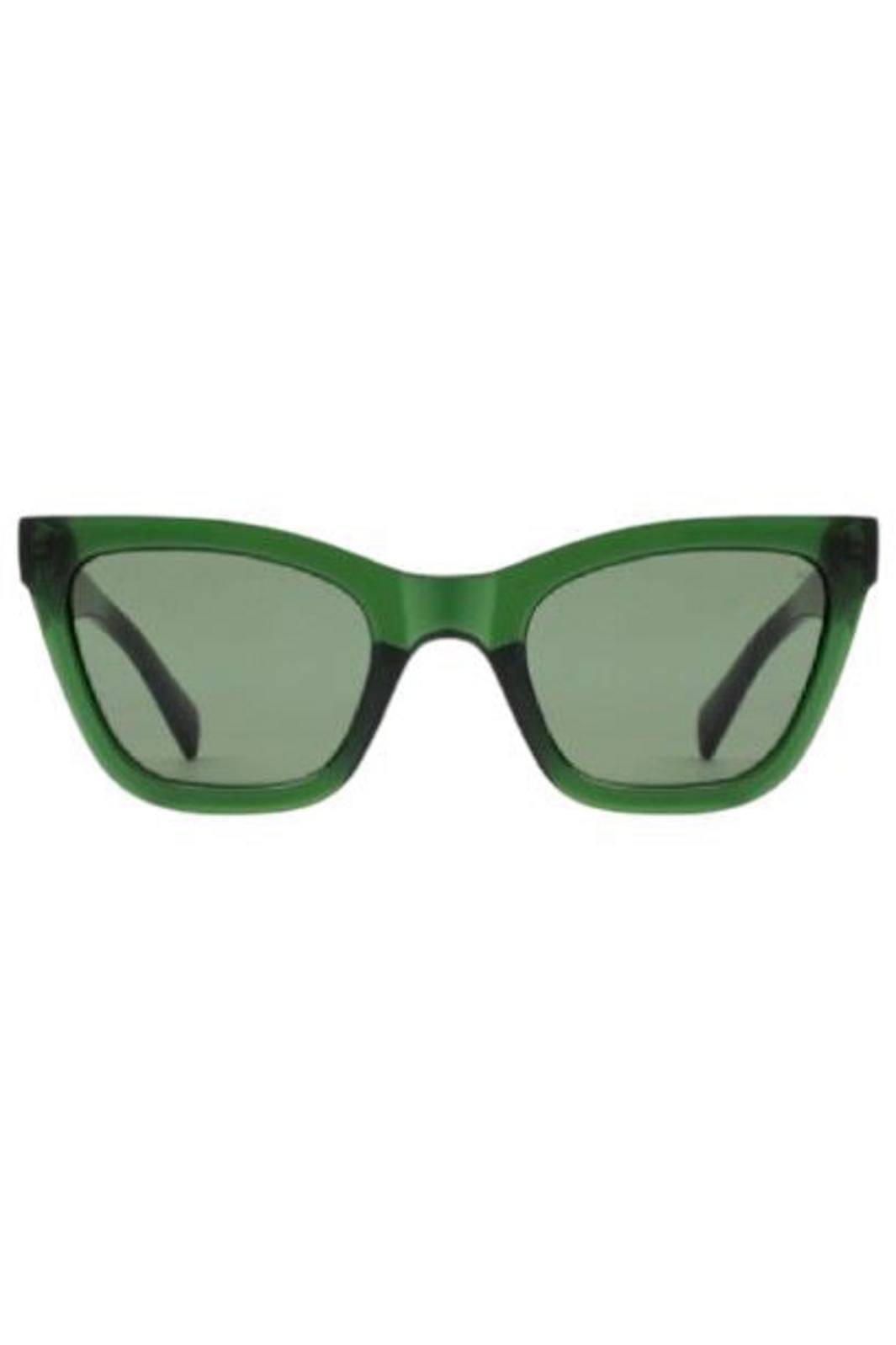 Forudbestilling - A. Kjærbede - Big Kanye - Dark Green Transparent Solbriller