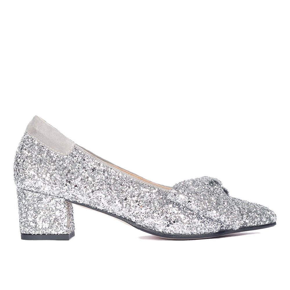 Angulus - 1550-104 - 2485/3229 Silver Glitter/Gray Pumps