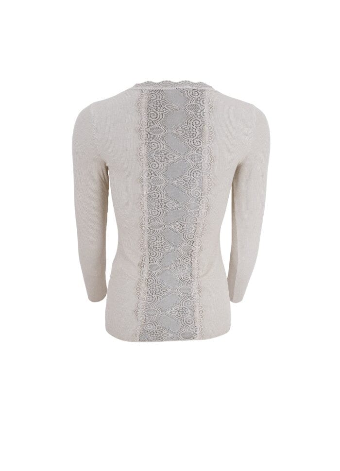 Black Colour - Bcivy Rib L/S Blouse - Ivory Bluser
