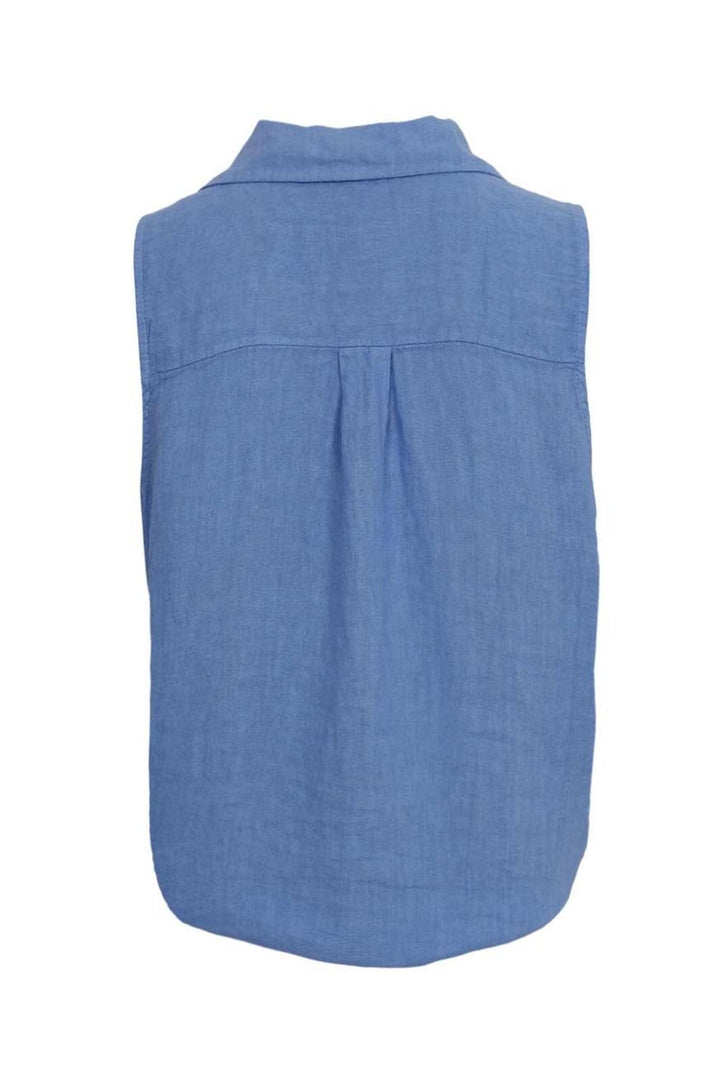 Black Colour - Bcmelina Sleeveless Tie Shirt 40911 - Sky Blue