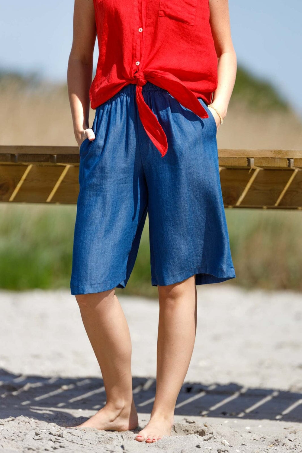 Black Colour - Bcpueblo Tencel Shorts 40906 - Jeans Blue