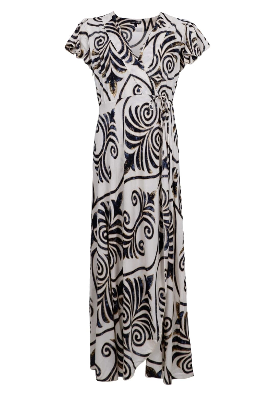 Black Colour - Bcstella Wrap Dress 39609 - Malaka White