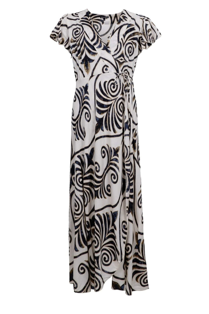 Black Colour - Bcstella Wrap Dress 39609 - Malaka White
