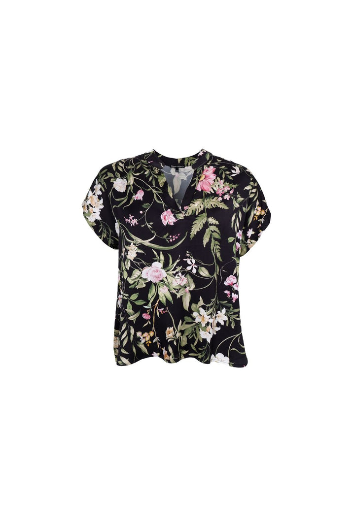 Black Colour - Bczennia Blouse 40916 - Black Flower