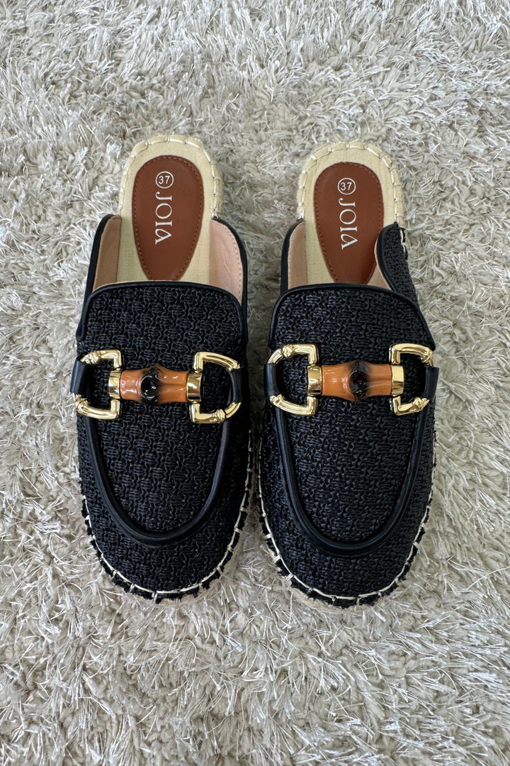 Bloom - Narcissus Platform Mules - Black Sandaler