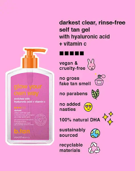 B.tan - Glow Your Own Way - Clear Tanning Gel Selvbruner