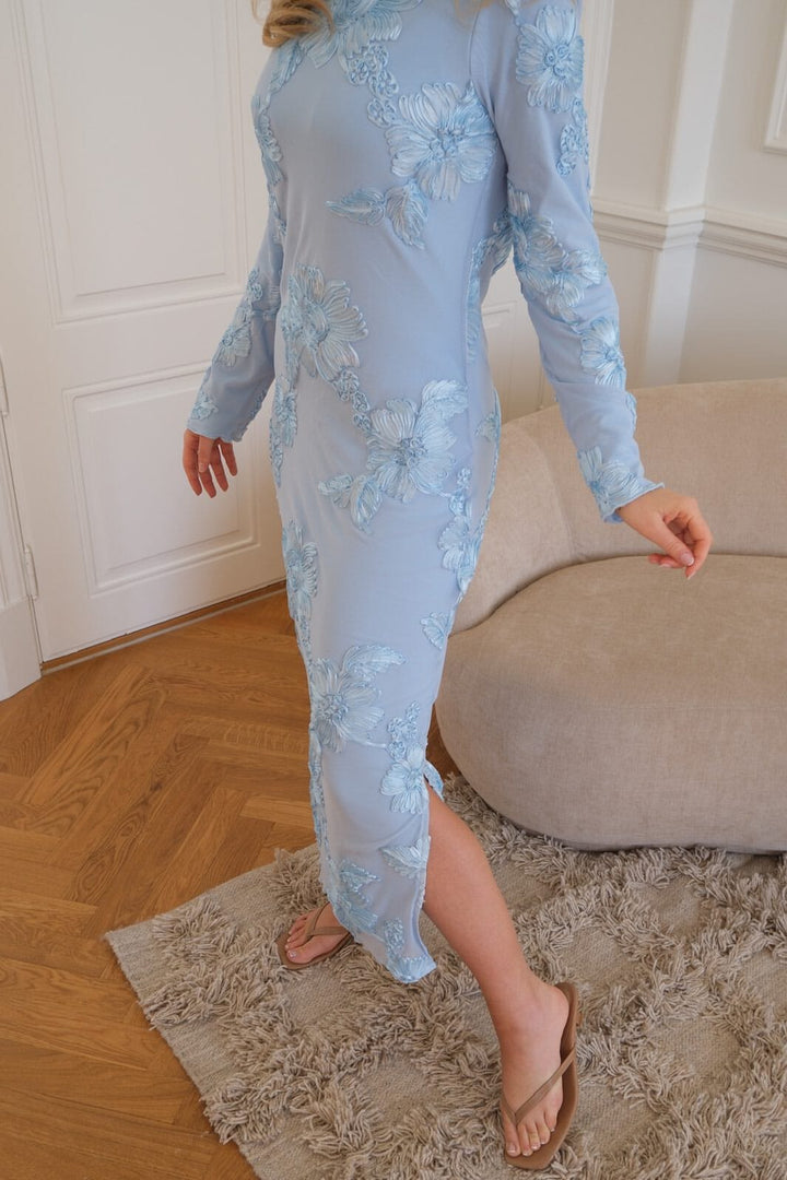 BYIC - Eliseic Mesh Dress A23914 - Blue Flower