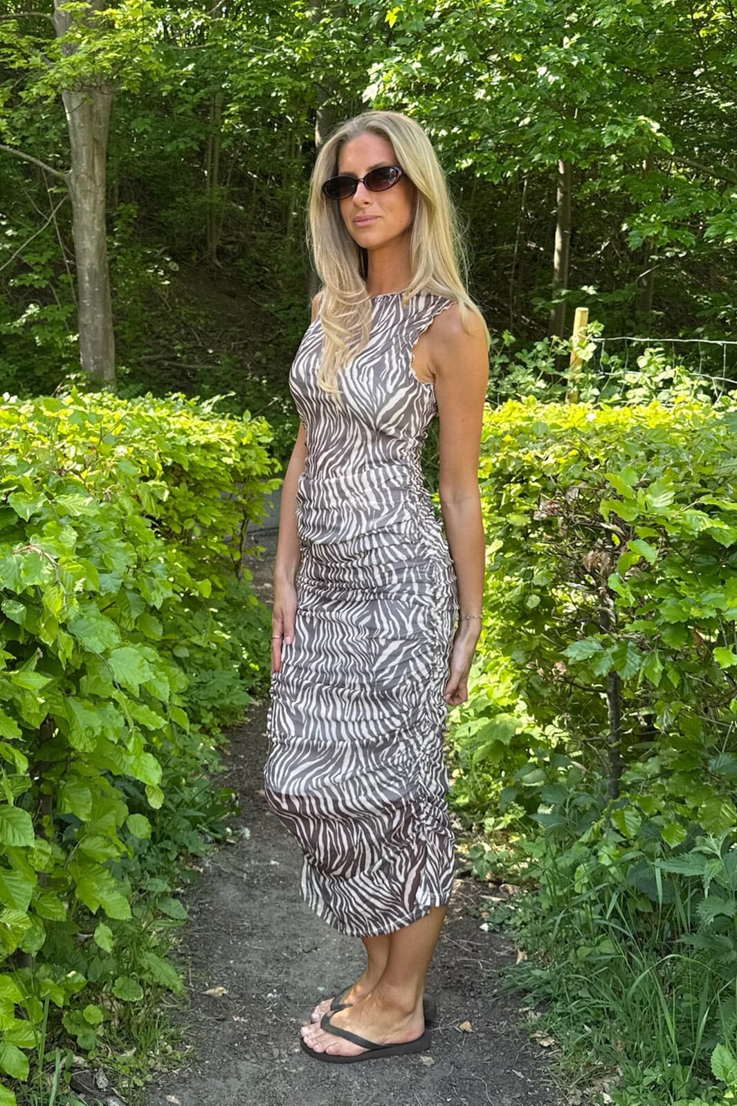 BYIC - Miraic Mesh Dress A23631 - Brown Zebra