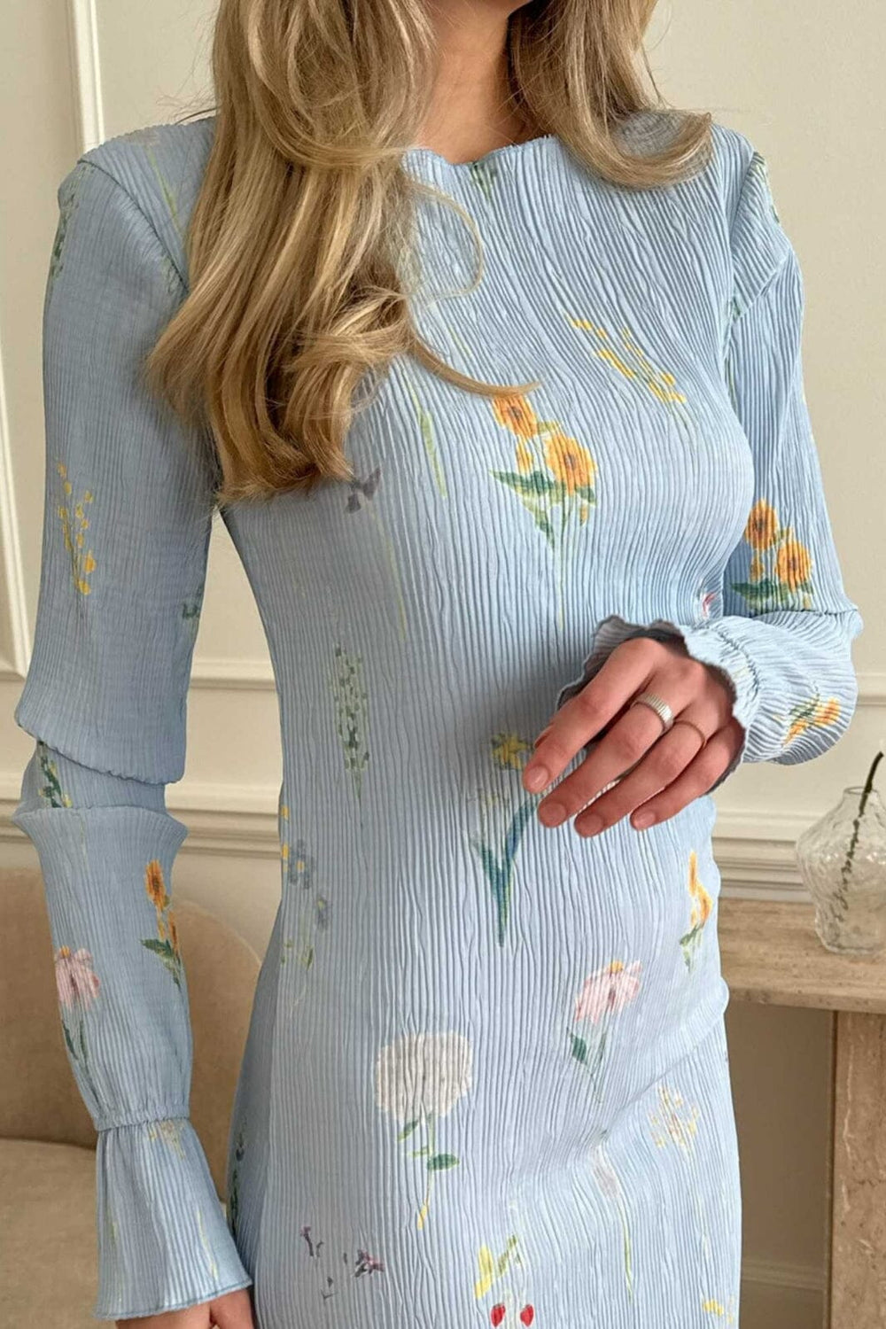 BYIC - Odineic Dress A23833 - Blue Flower Print