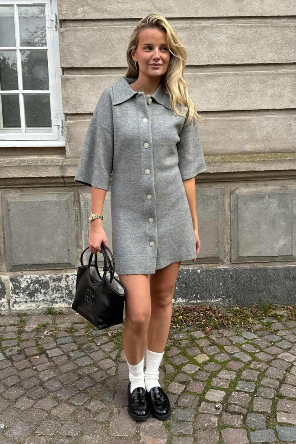 BYIC - Oliviaic Knit Dress H105-1 - Grey Grey Kjoler