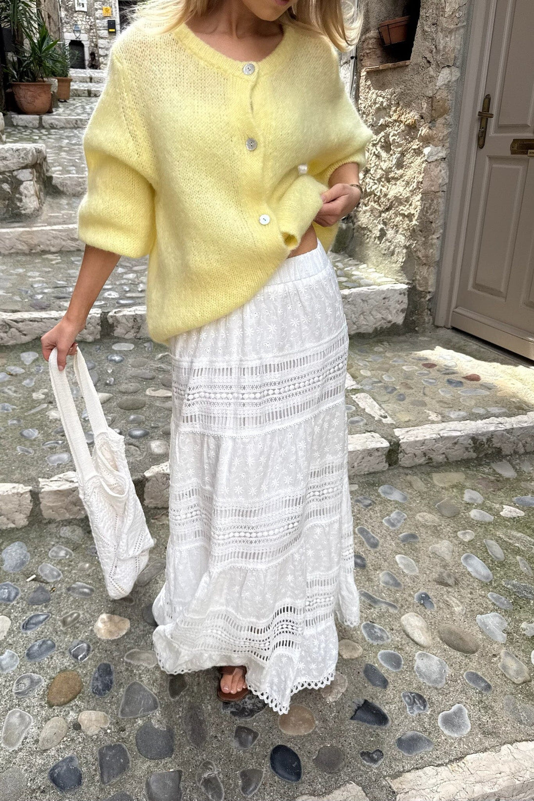 BYIC - Saraic Long Skirt - wl White Lace Nederdele