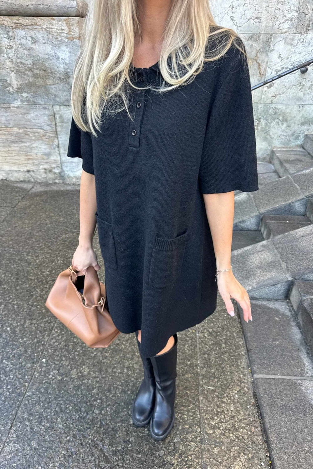 BYIC - Sific Knit Dress H097-3 - Black Kjoler