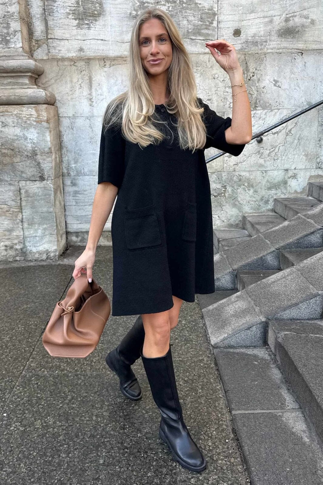 BYIC - Sific Knit Dress H097-3 - Black Kjoler