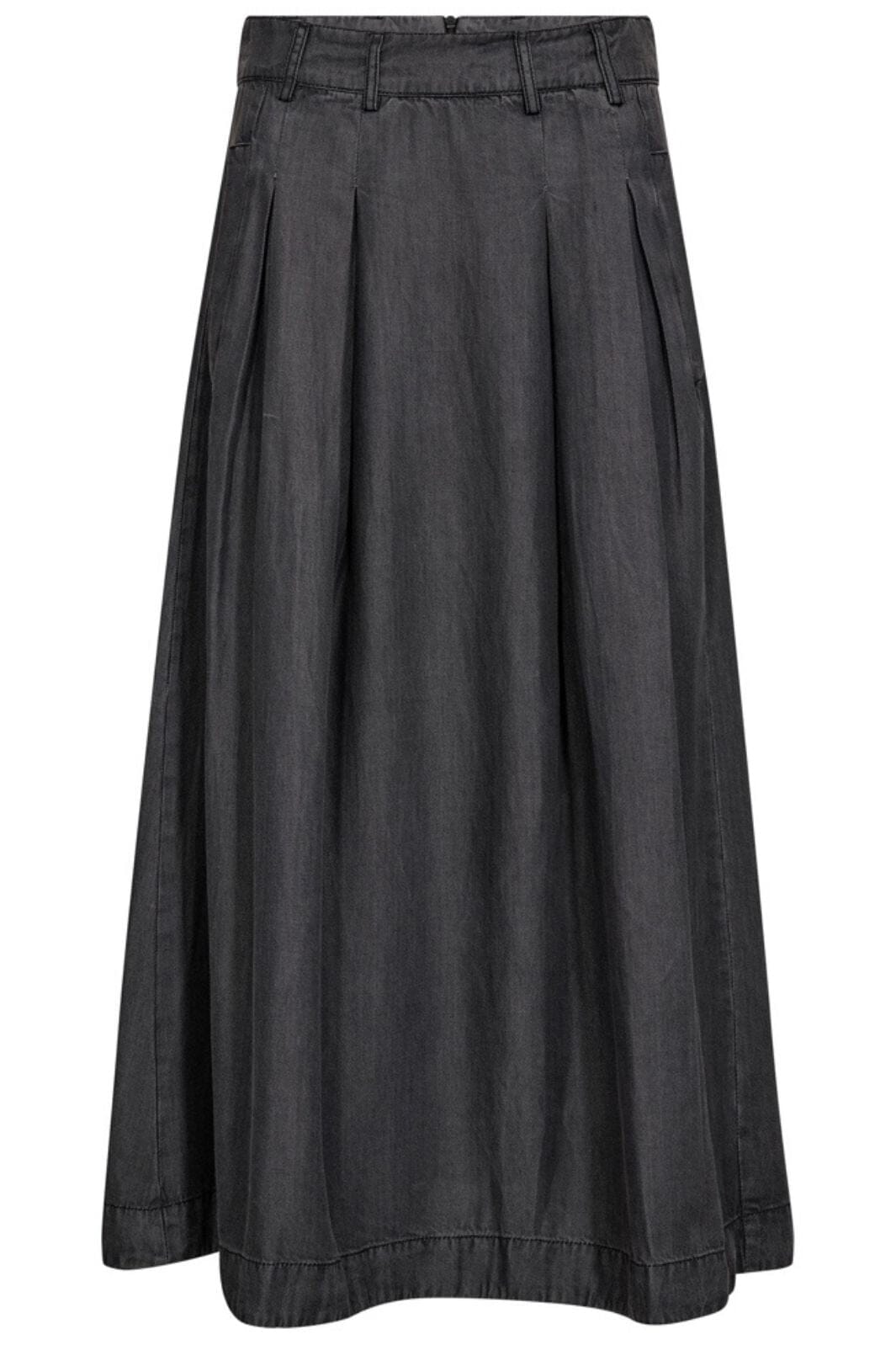 Co´Couture - Anyacc Denim Pleat Skirt 34181 - 96 - Black Nederdele