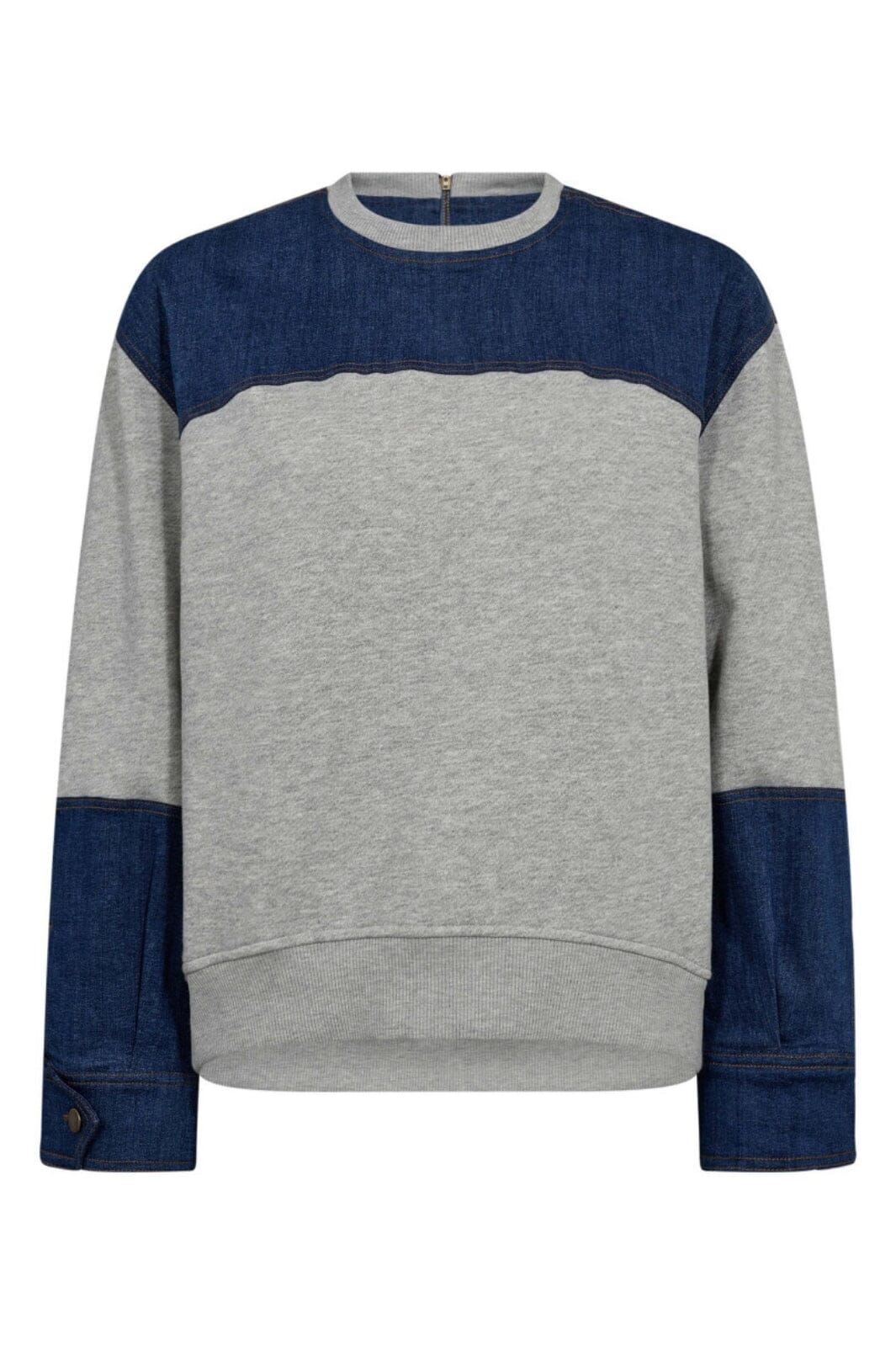 Co´Couture - Candizcc Denim Mix Sweat 37044 - 57 - Grey Melange