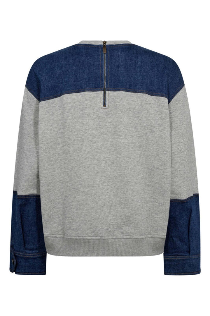 Co´Couture - Candizcc Denim Mix Sweat 37044 - 57 - Grey Melange