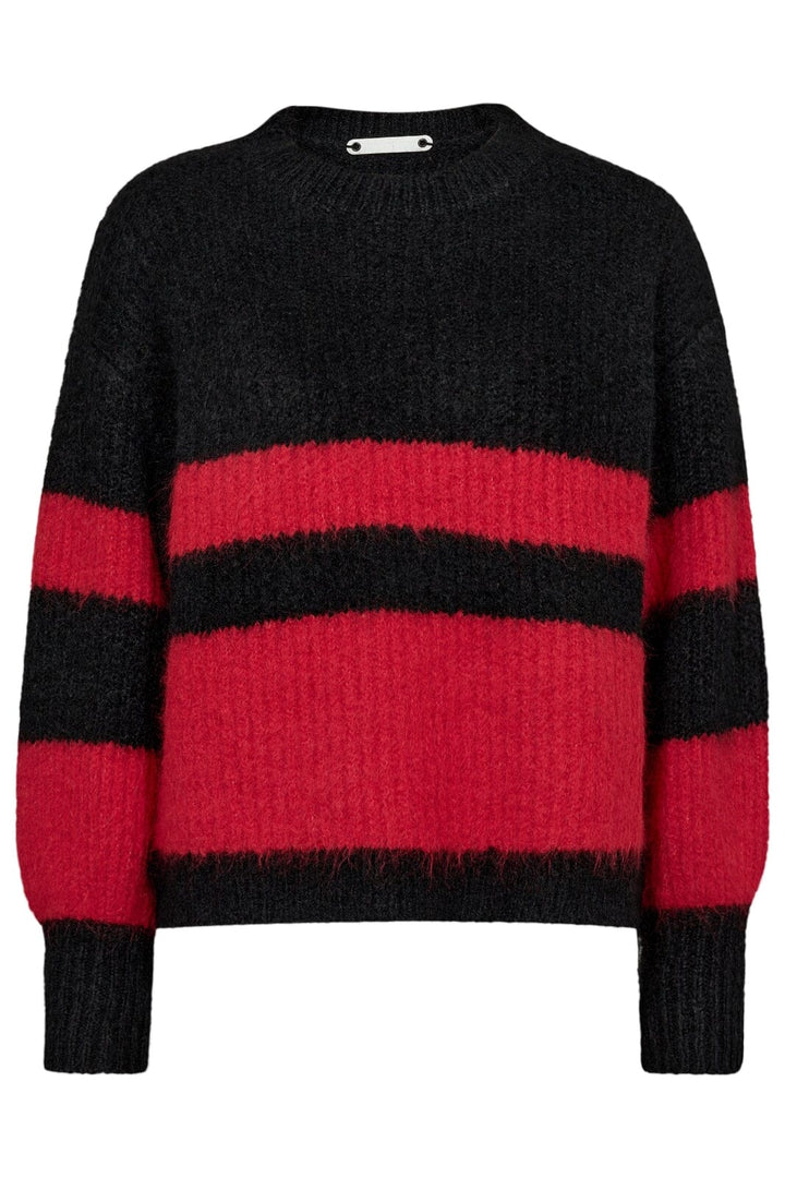 Co´couture - Coraliecc Block Rib Knit 32147 - 96 Black Strikbluser