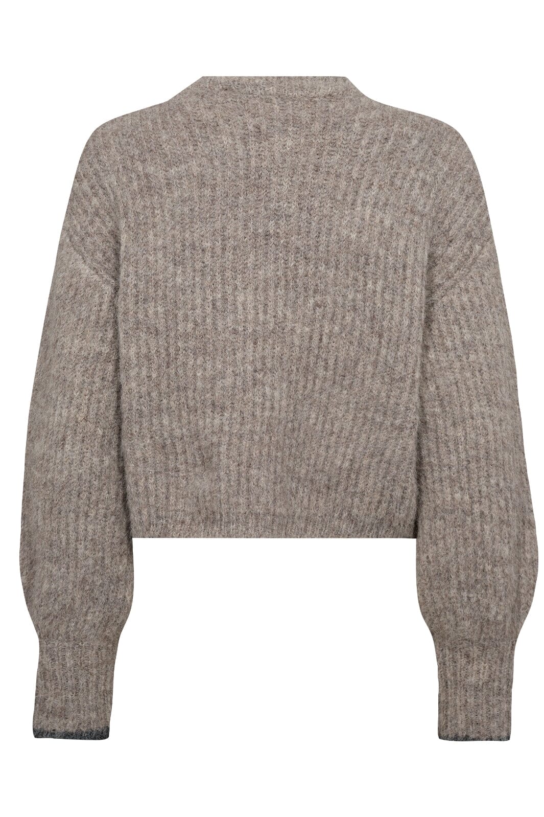 Co´couture - Coraliecc Crop Rib O-Knit 32140 - 154 Walnut Strikbluser