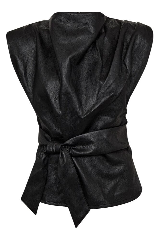 Co´Couture - Gittcc Pleat Top 35958 - 96 - Black Toppe