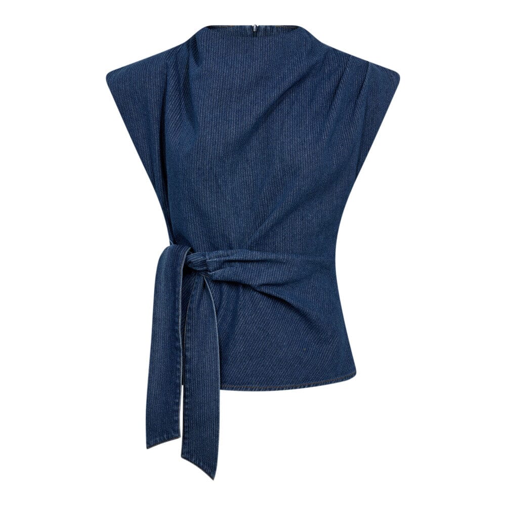 Co´Couture - Kimmycc Pleat Top 45001 - 555 - Dark Denim T-shirts