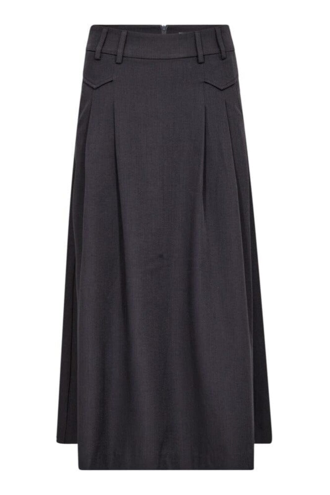 Co´Couture - Lunacc Pocket Pleat Skirt 34222 - 139 - Mid Grey Nederdele