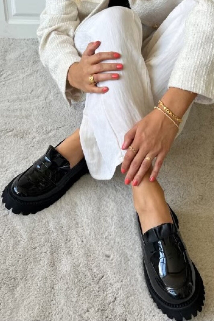 Copenhagen Shoes - Make Waves Patent - 2232 Black/Patent Loafers