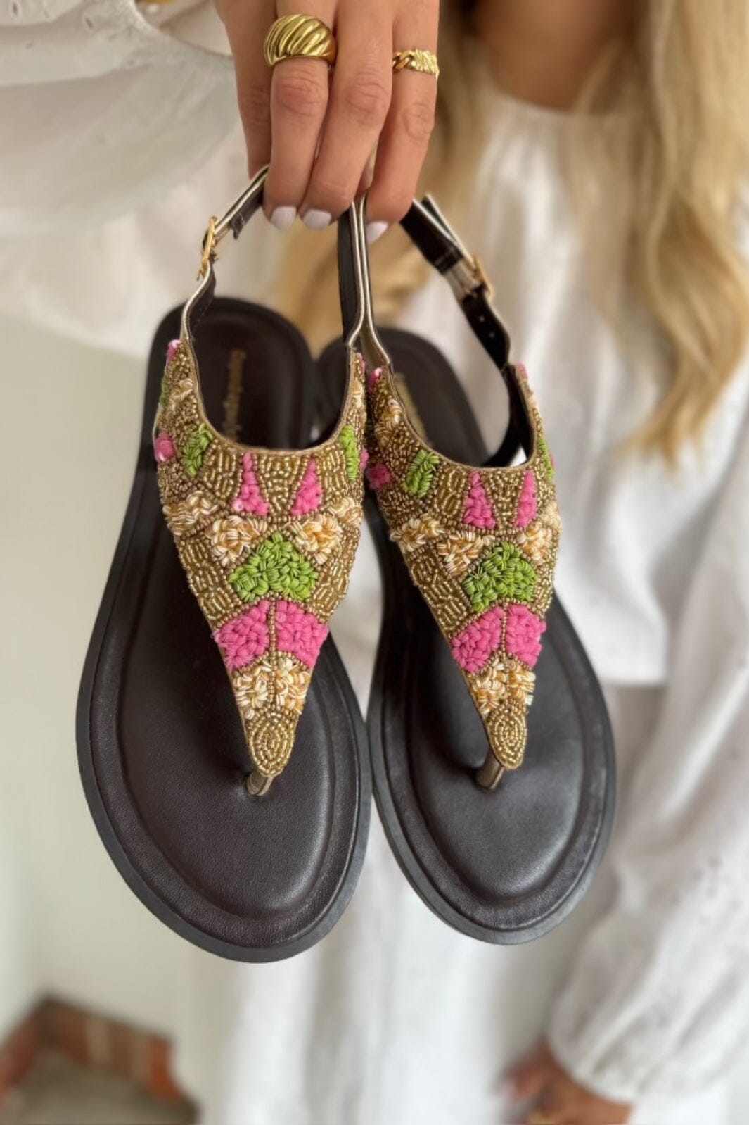 Copenhagen Shoes - Savannah - 196 Gold Multi Sandaler