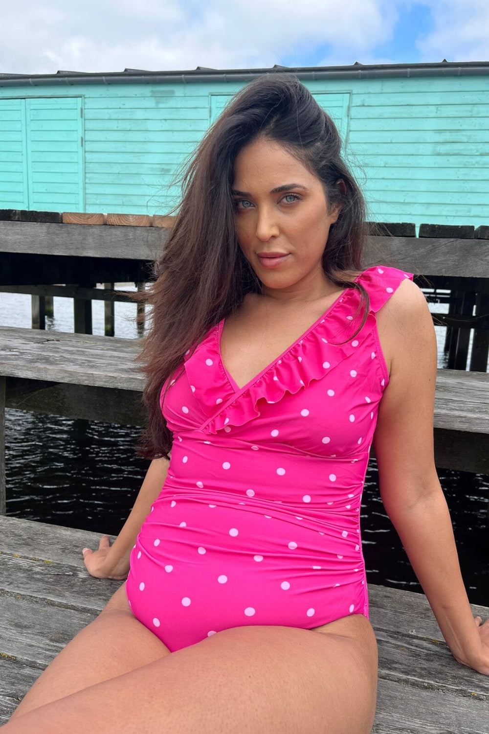Cras - Agnes Swimsuit - 8045 8045 Pink Dot Badedragter