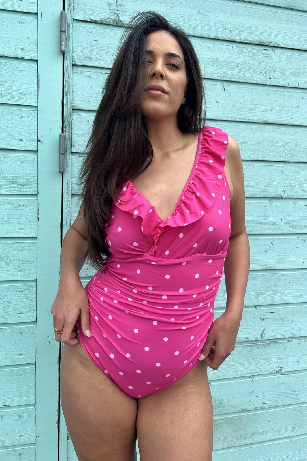 Cras - Agnes Swimsuit - 8045 8045 Pink Dot Badedragter