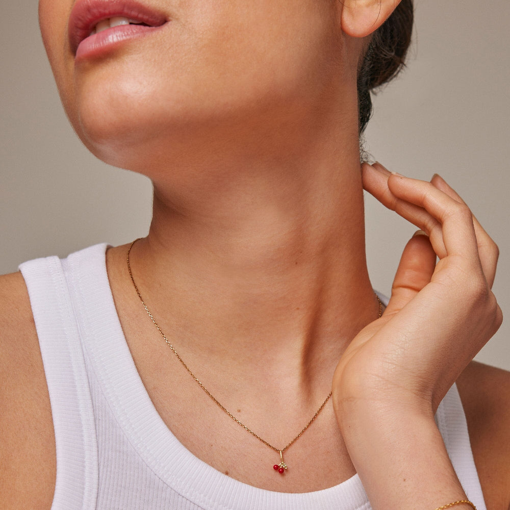 Enamel Copenhagen - Necklace, Cherry - Red Halskæder