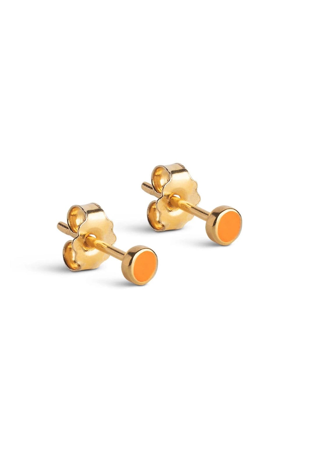 Enamel Copenhagen - Stud, Enamel Dot E313G 1 Pair - Orange Øreringe