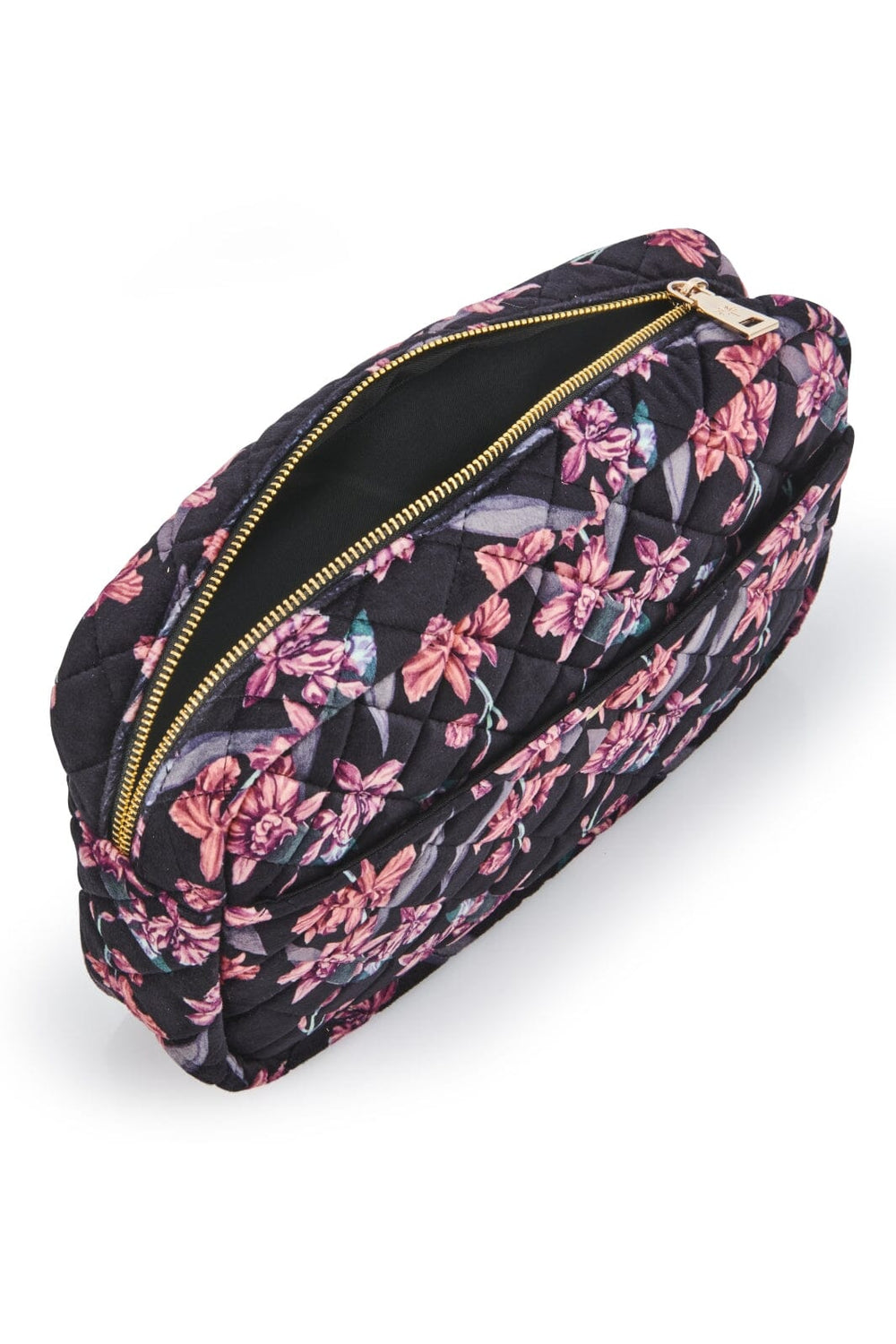 Fan Palm - Beauty Bag Velvet - Flawless Black Toilettasker