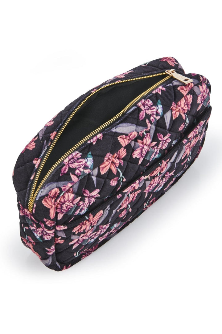 Fan Palm - Beauty Bag Velvet - Flawless Black Toilettasker