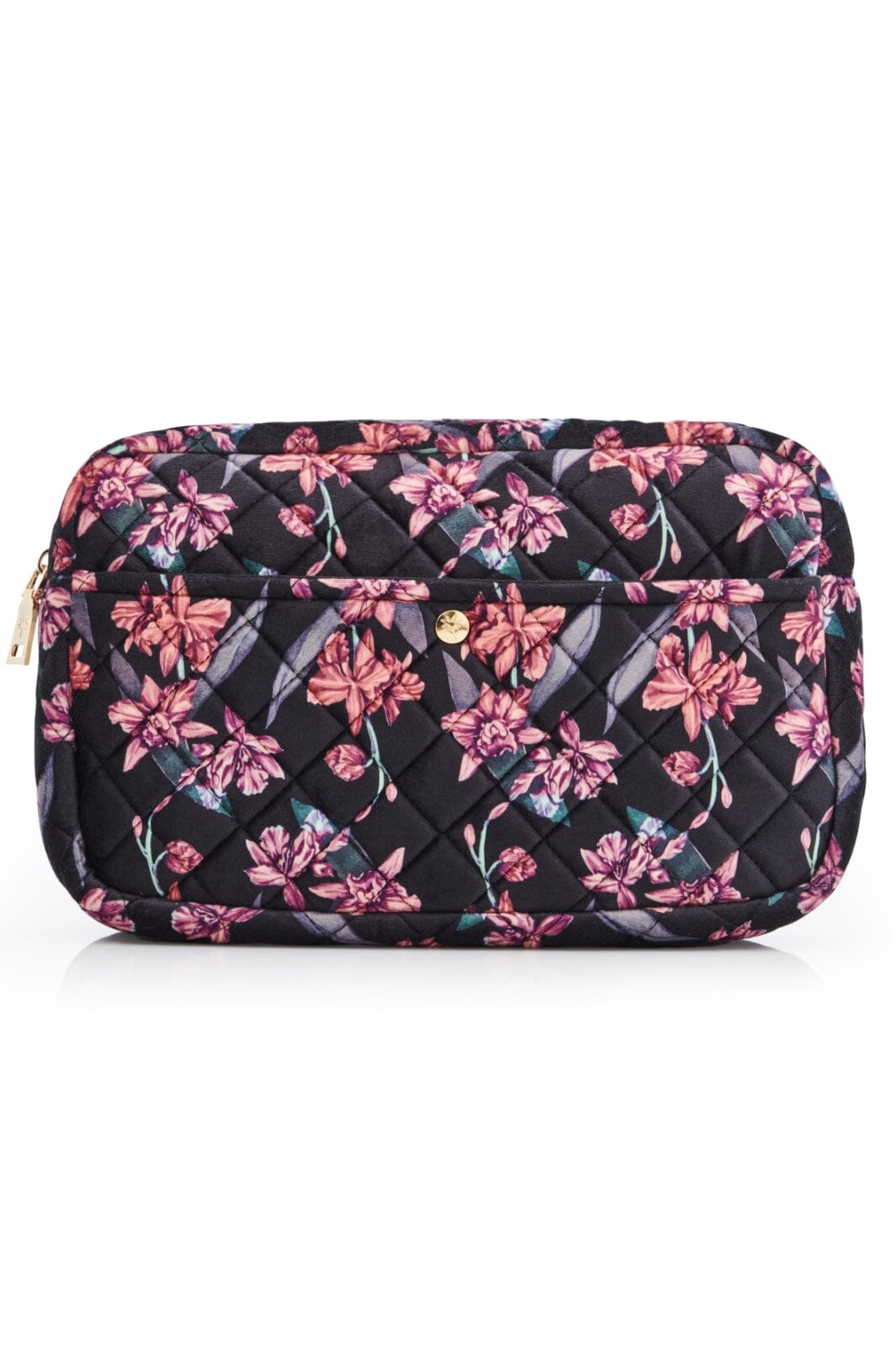 Fan Palm - Beauty Bag Velvet - Flawless Black Toilettasker