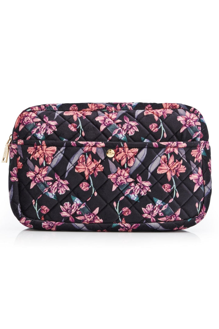 Fan Palm - Beauty Bag Velvet - Flawless Black Toilettasker