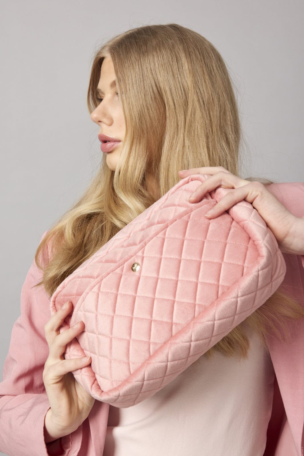 Fan Palm - Beauty Bag Velvet - Rose Velvet Toilettasker