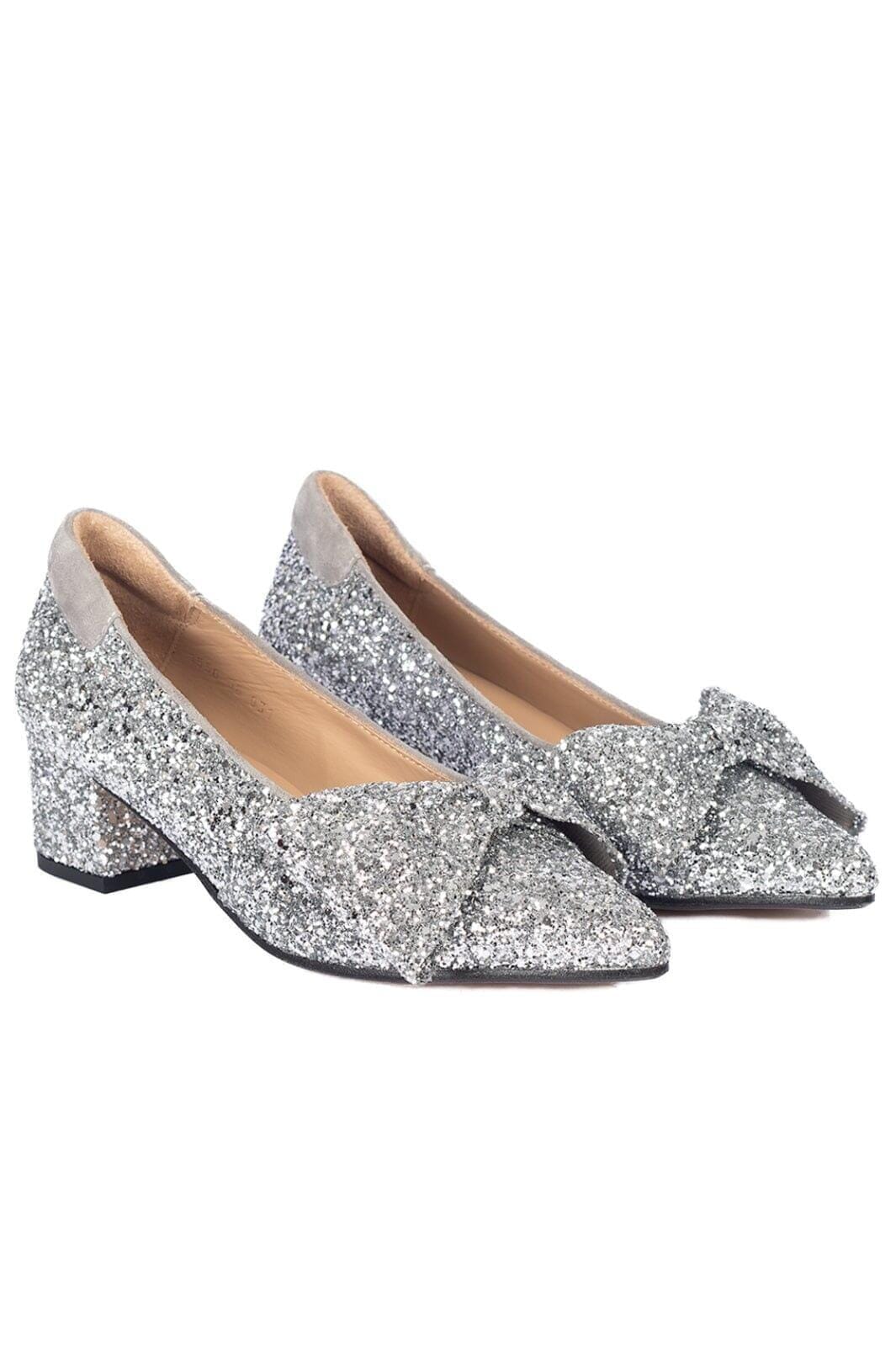 Angulus - 1550-104 - 2485/3229 Silver Glitter/Gray Pumps