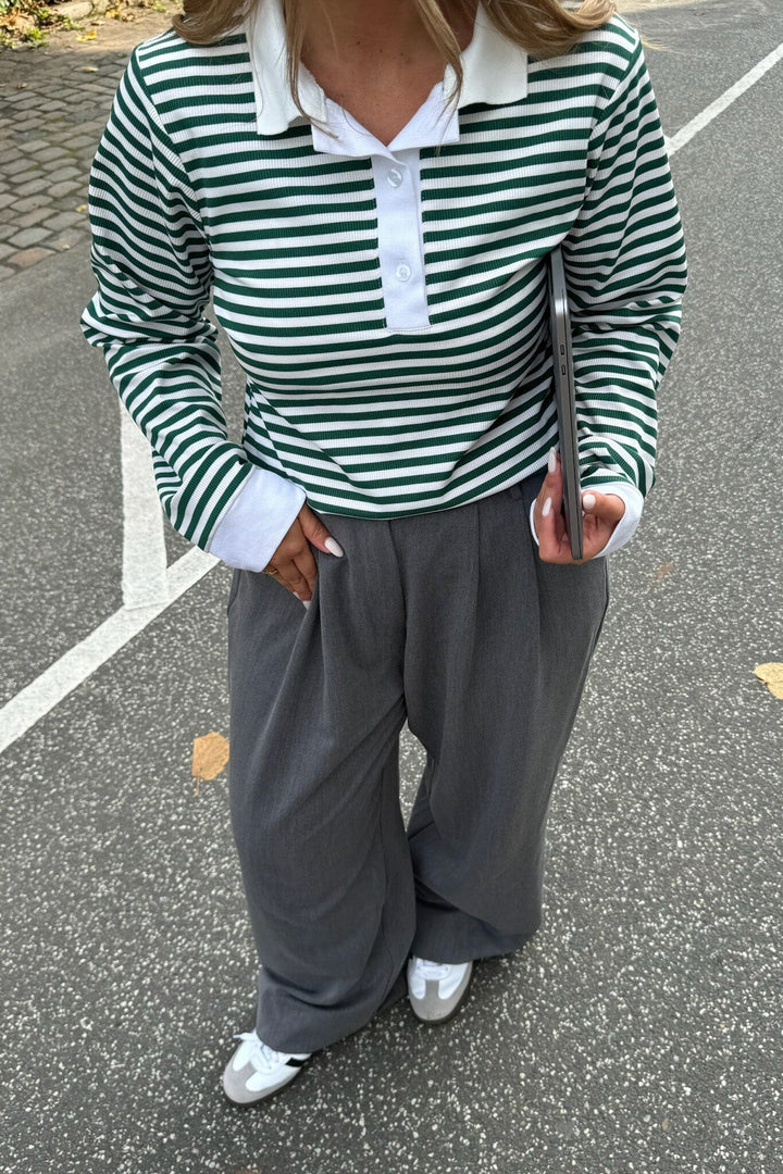 Forudbestilling - BYIC - Carlyic Polo - greens Green Stripes Bluser