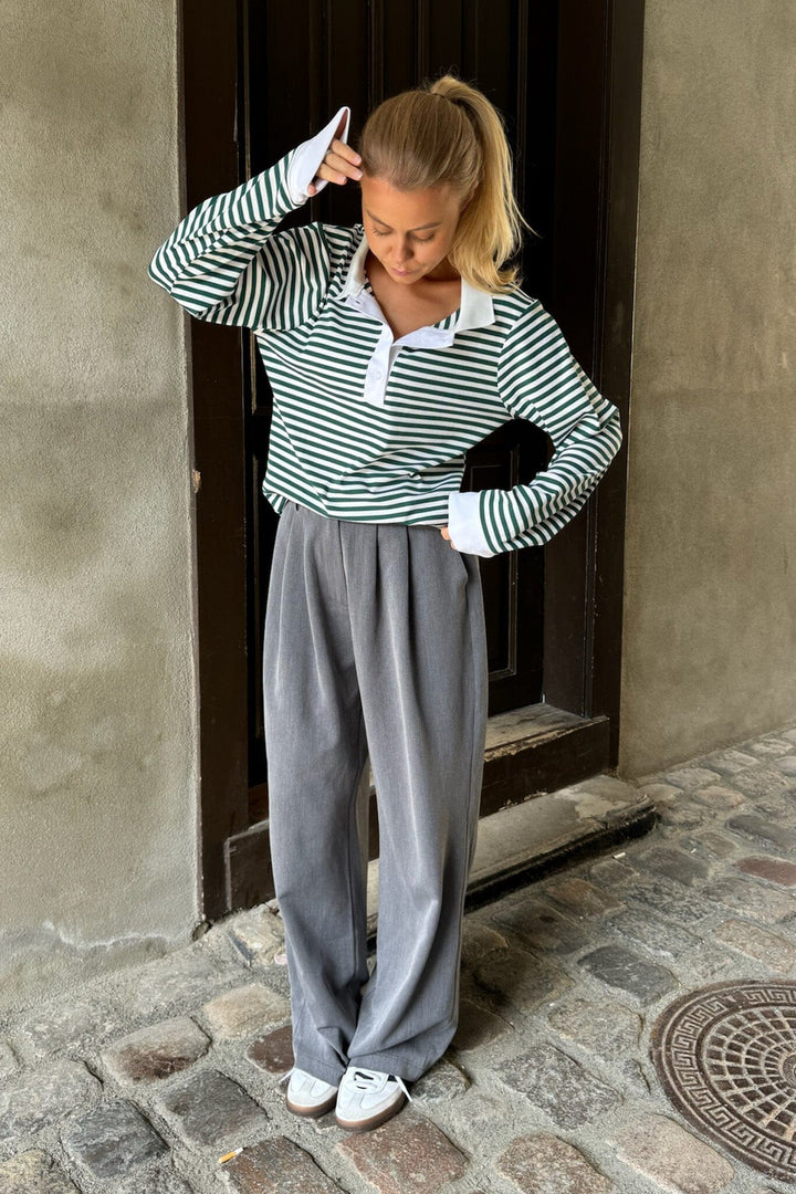 Forudbestilling - BYIC - Carlyic Polo - greens Green Stripes Bluser