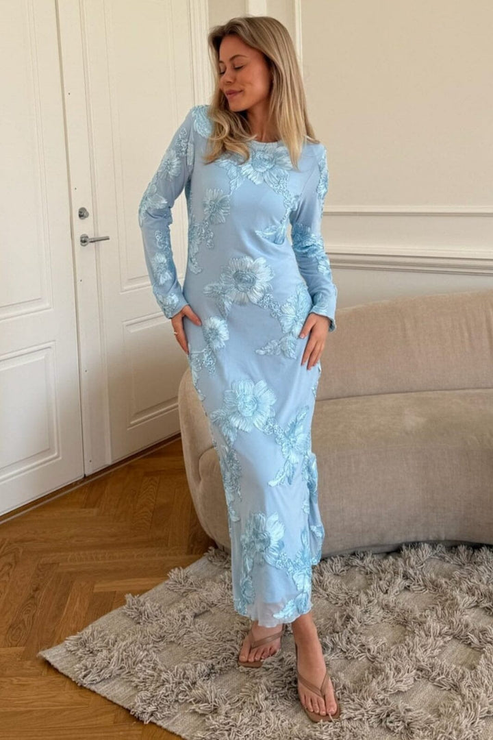 BYIC - Eliseic Mesh Dress A23914 - Blue Flower